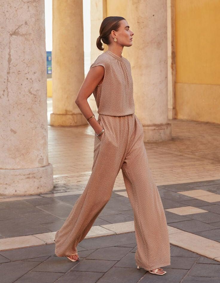 ikks Combinaison dorée motif chevrons Femme