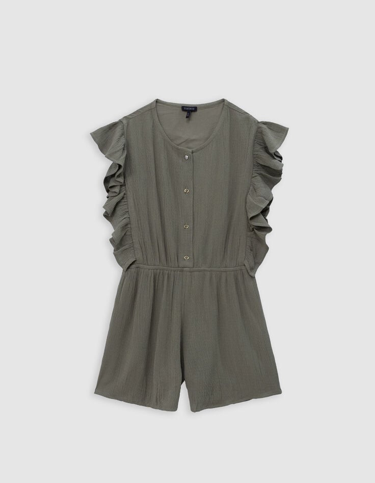 Ikks Combishort Kaki Jacquard Fille