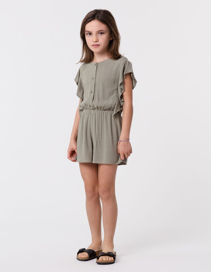 ikks Combishort kaki jacquard fille