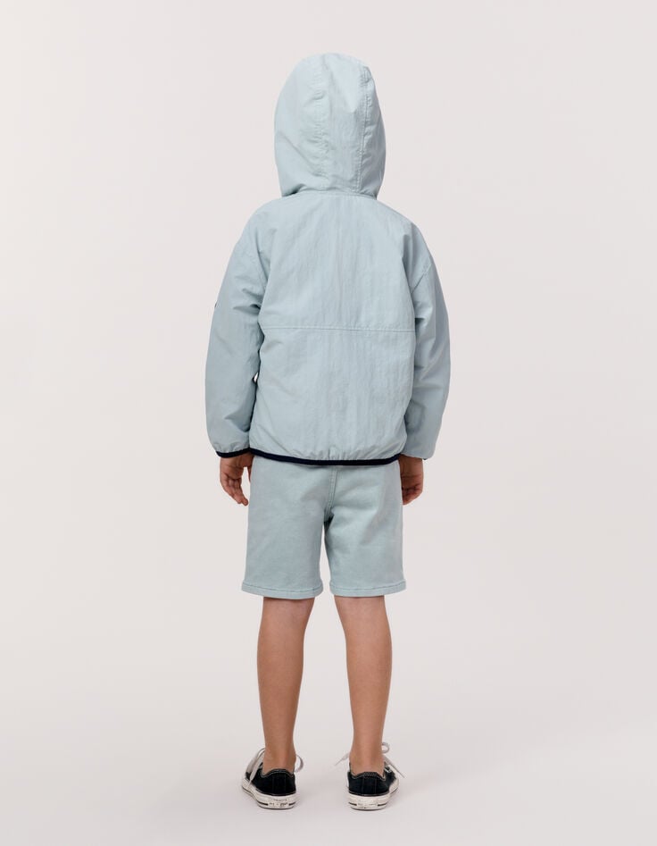 Ikks Coupe-vent Vert D'eau Nylon Recyclé Garçon