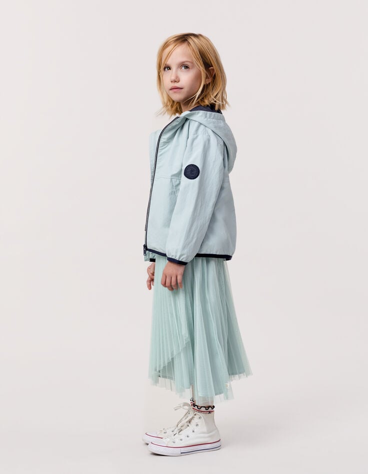 Ikks Coupe-vent Vert D'eau Nylon Recyclé Garçon