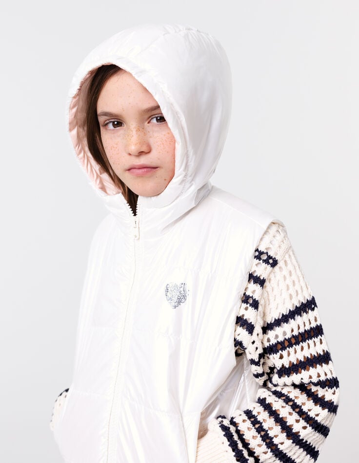 ikks Doudoune sans manches écrue fille