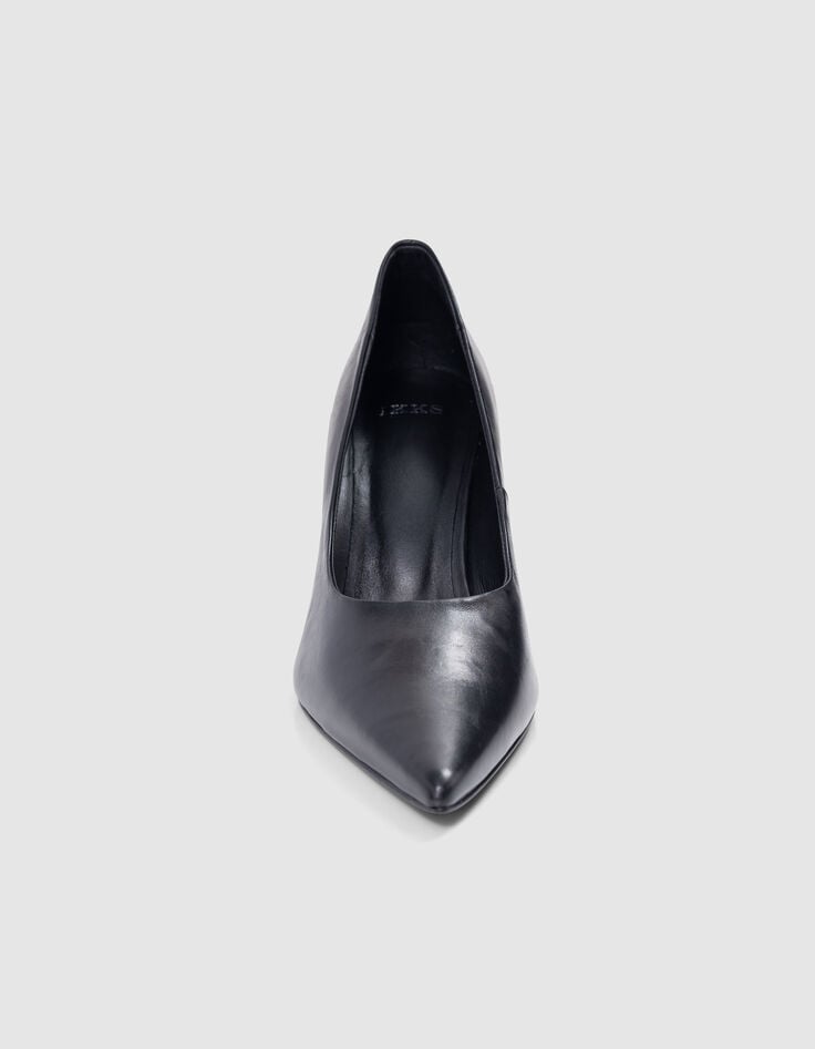 Ikks Escarpins Noirs Cuir Glacé Ligne 111 Femme