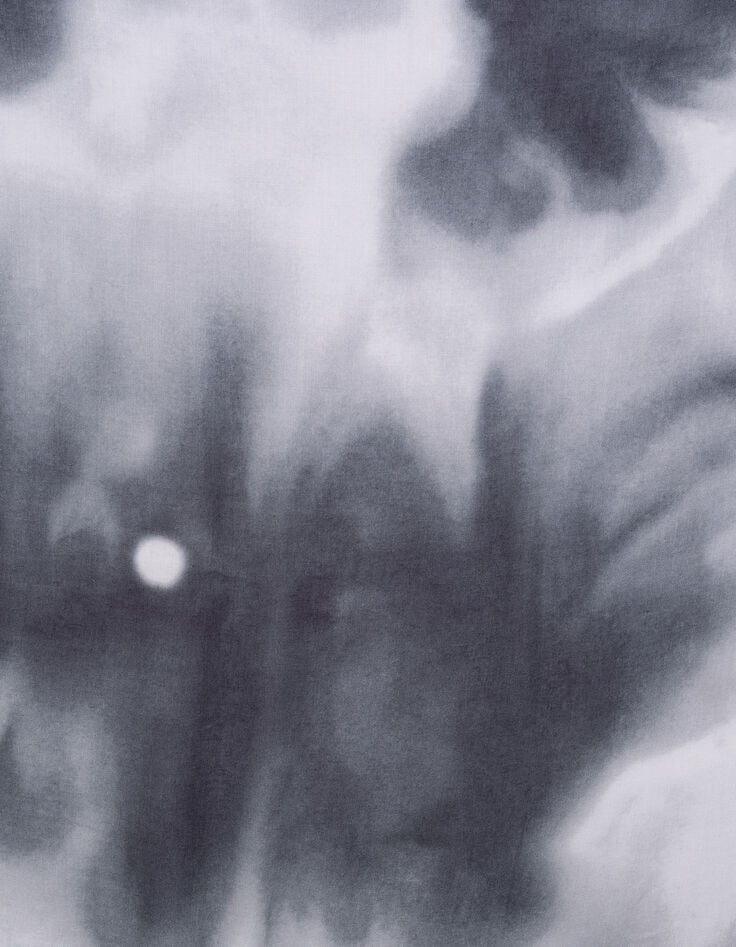 Ikks Foulard Bleu Gris Effet Deep Dye Homme