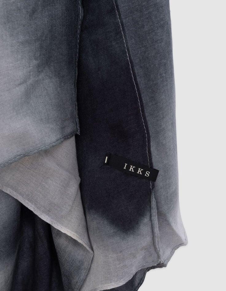 Ikks Foulard Bleu Gris Effet Deep Dye Homme