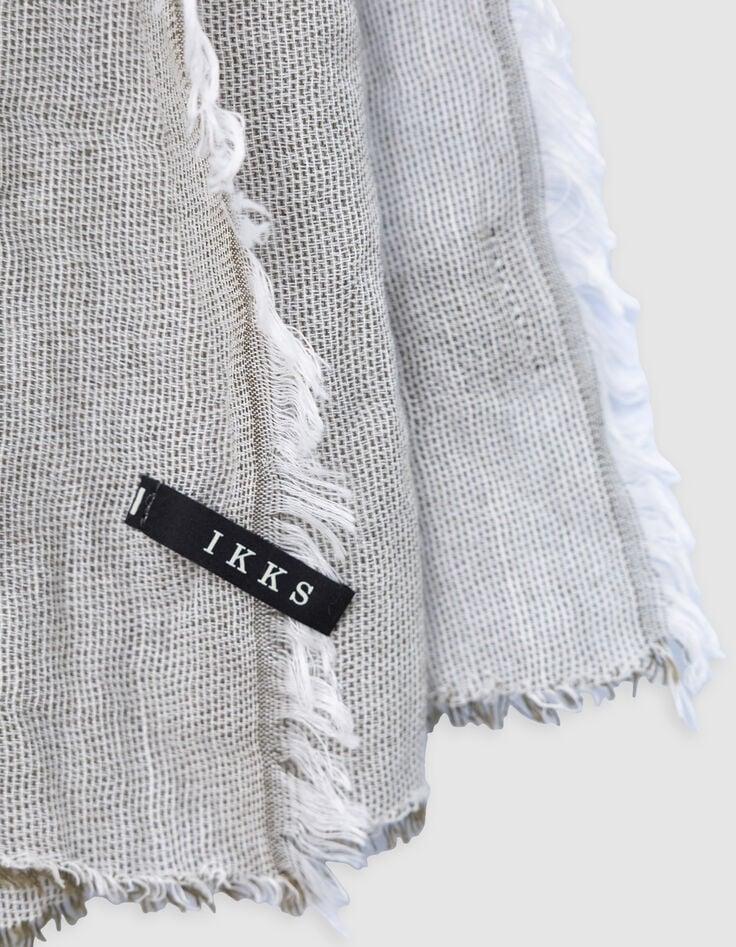 Ikks Foulard Kaki Faux-uni Bords Frangés Homme