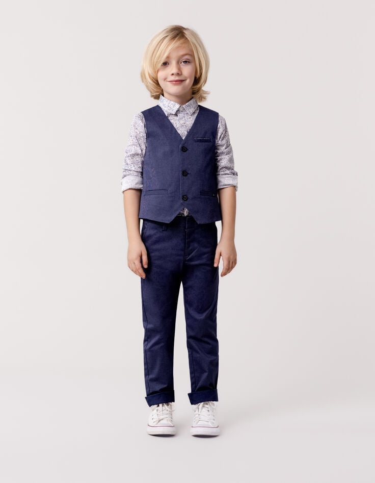 ikks Gilet de costume cérémonie marine garçon