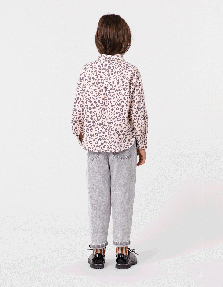 Ikks Jean BALLOON Gris Bouton Strass Fille