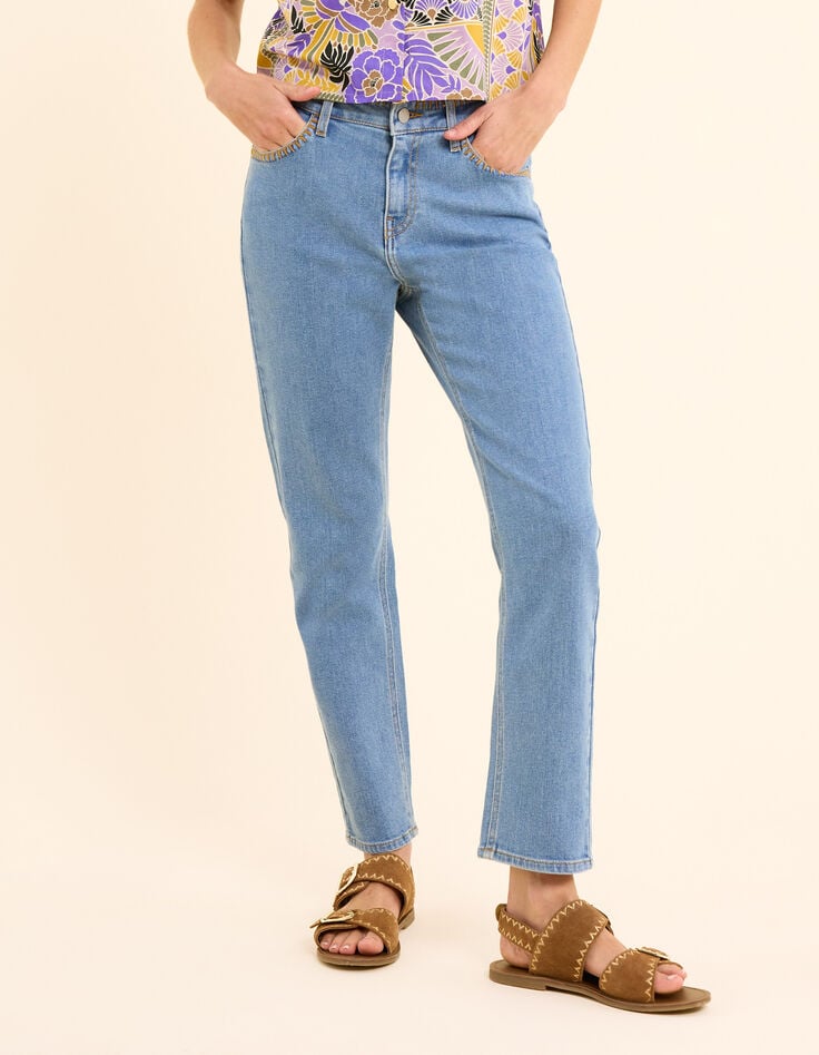 Ikks Jean Droit Bleu Détails Coutures I.Code