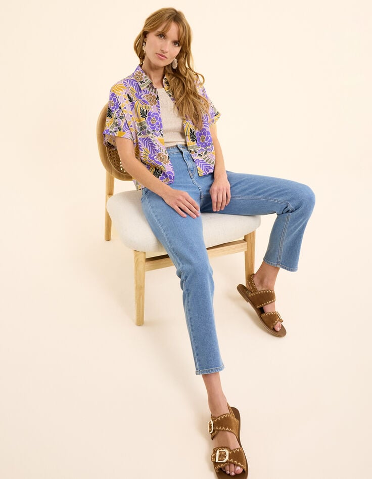 ikks Jean droit bleu détails coutures I.Code