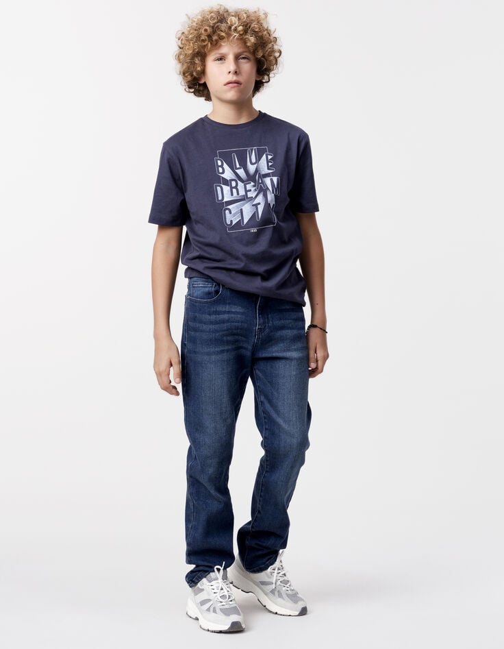 ikks Jean DROIT bleu foncé Waterless garçon