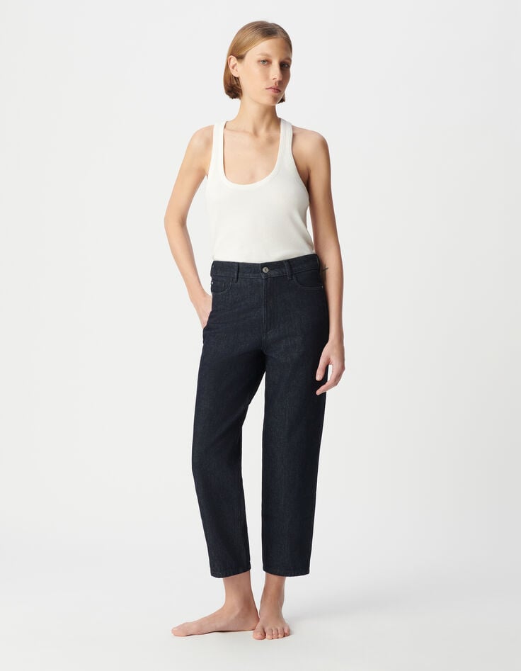 ikks Jean droit brut cropped Femme
