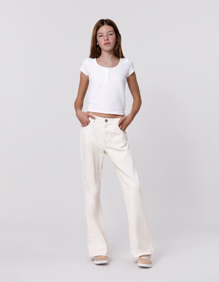 ikks Jean FLARE beige fille