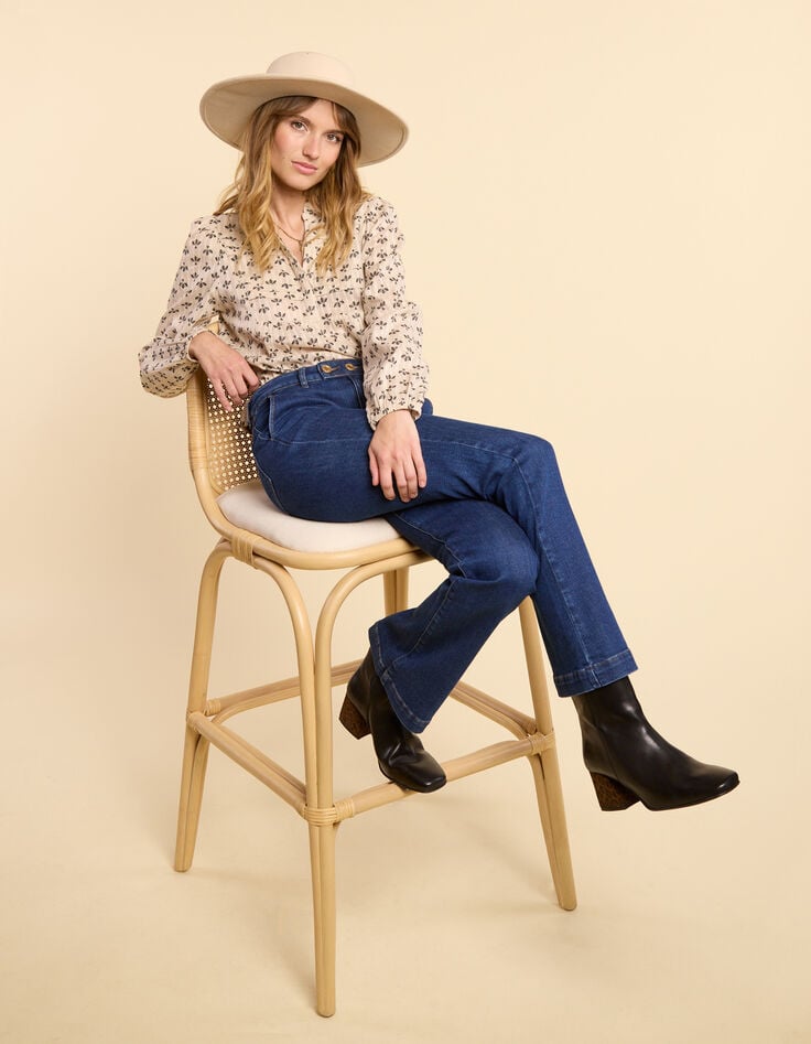 ikks Jean flare bleu authentique I.Code