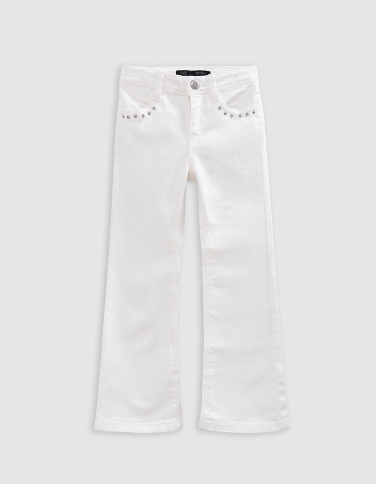 Ikks Jean FLARE écru Décor Clous Et Oeillets Fille