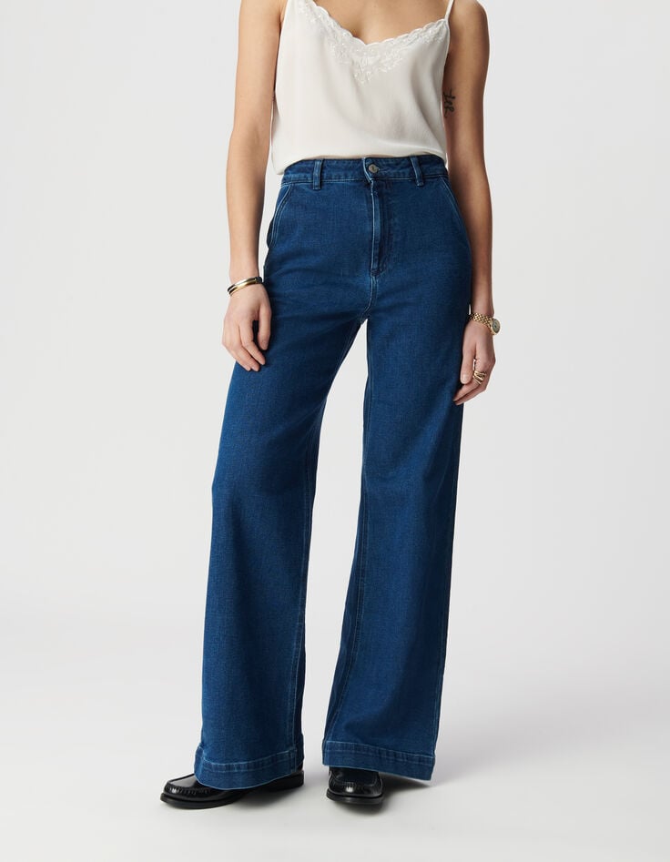 Ikks Jean Large Bleu Moyen Femme