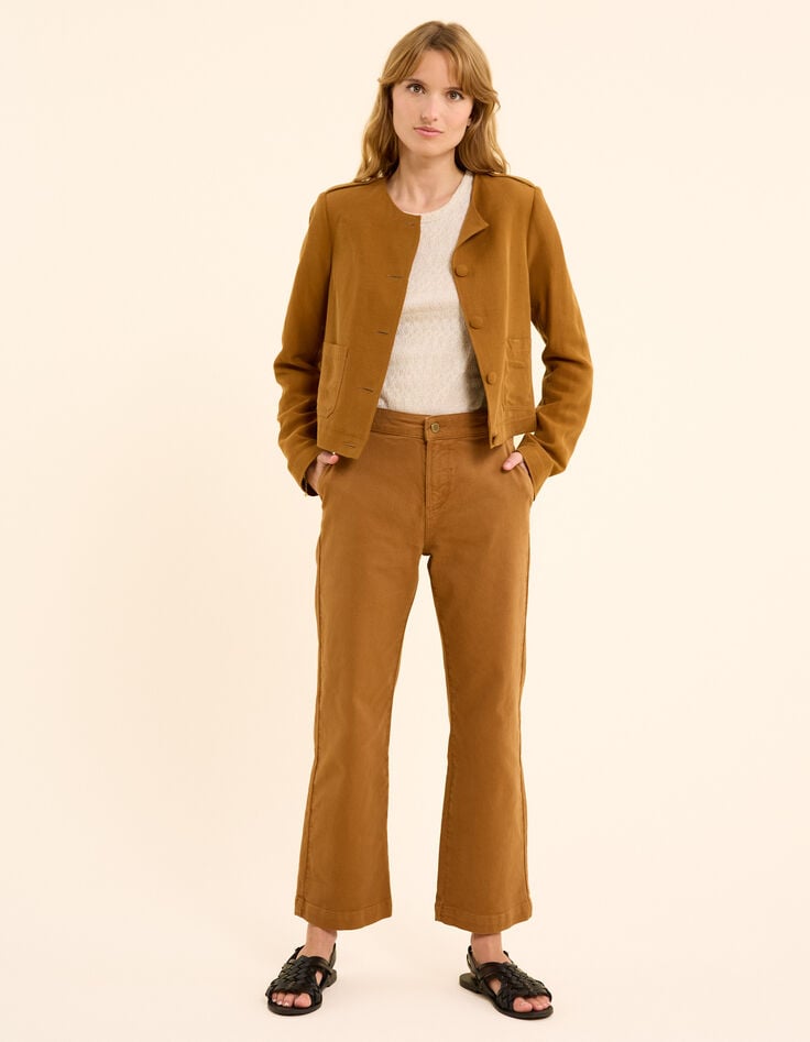 Ikks Jean Large Camel Longueur Cropped I.Code
