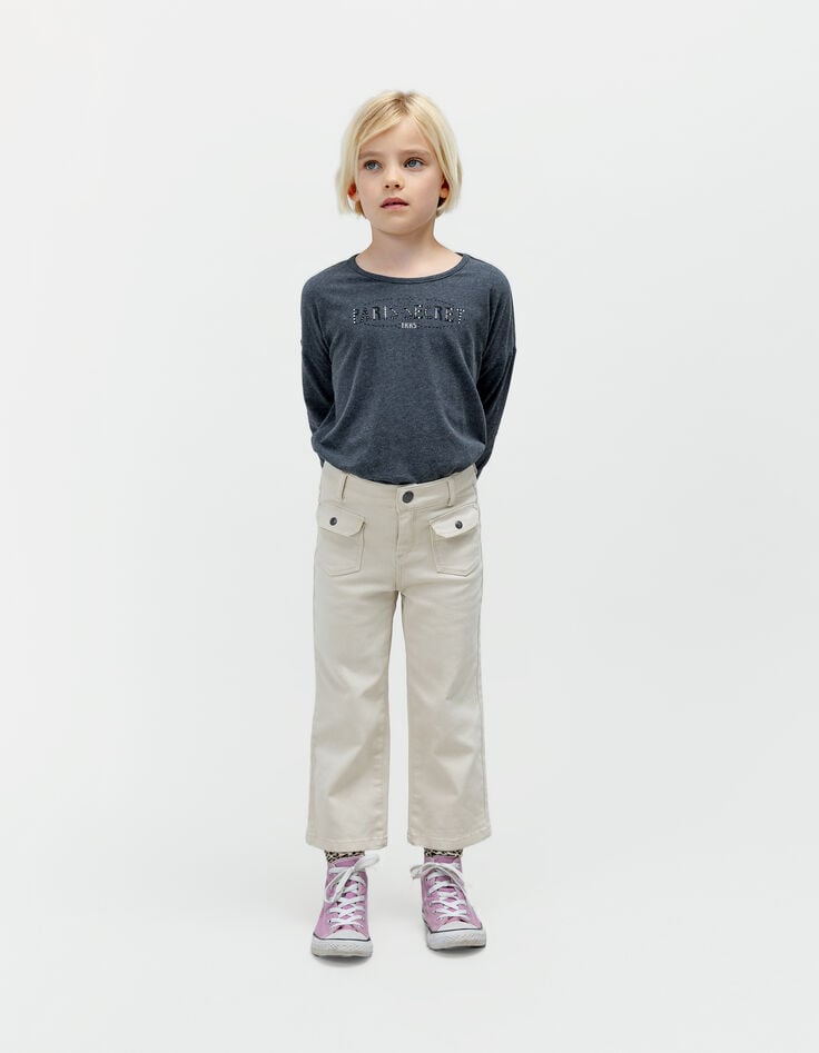 Ikks Jean LARGE Ecru Fille