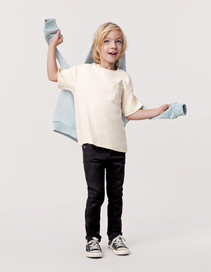 Ikks Jean SKINNY Noir Jacron-éclair Garçon