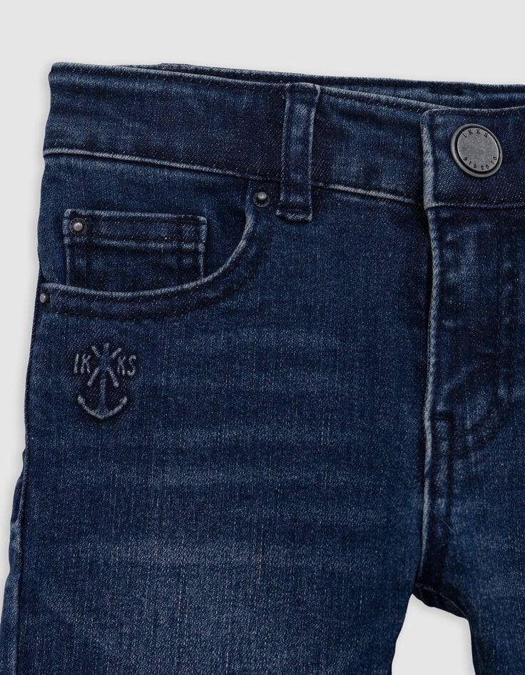 Ikks Jean SLIM Bleu Upcyclé Motifs Embossés Garçon
