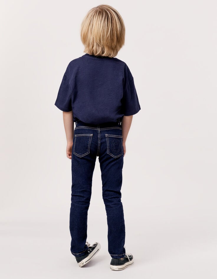 Ikks Jean SLIM Brut Avec Badge Et Broderie Garçon