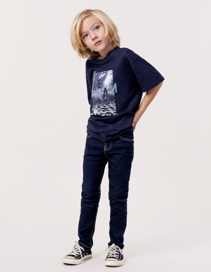 ikks Jean SLIM brut avec badge et broderie garçon