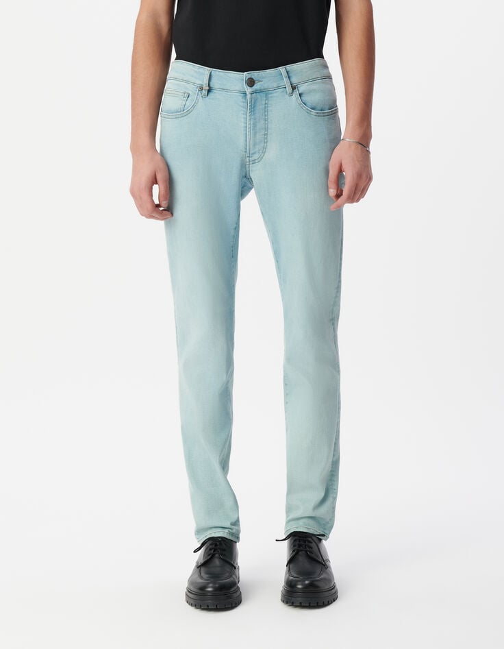 ikks Jean SLIM ciel délavage bleached Ziggy Homme