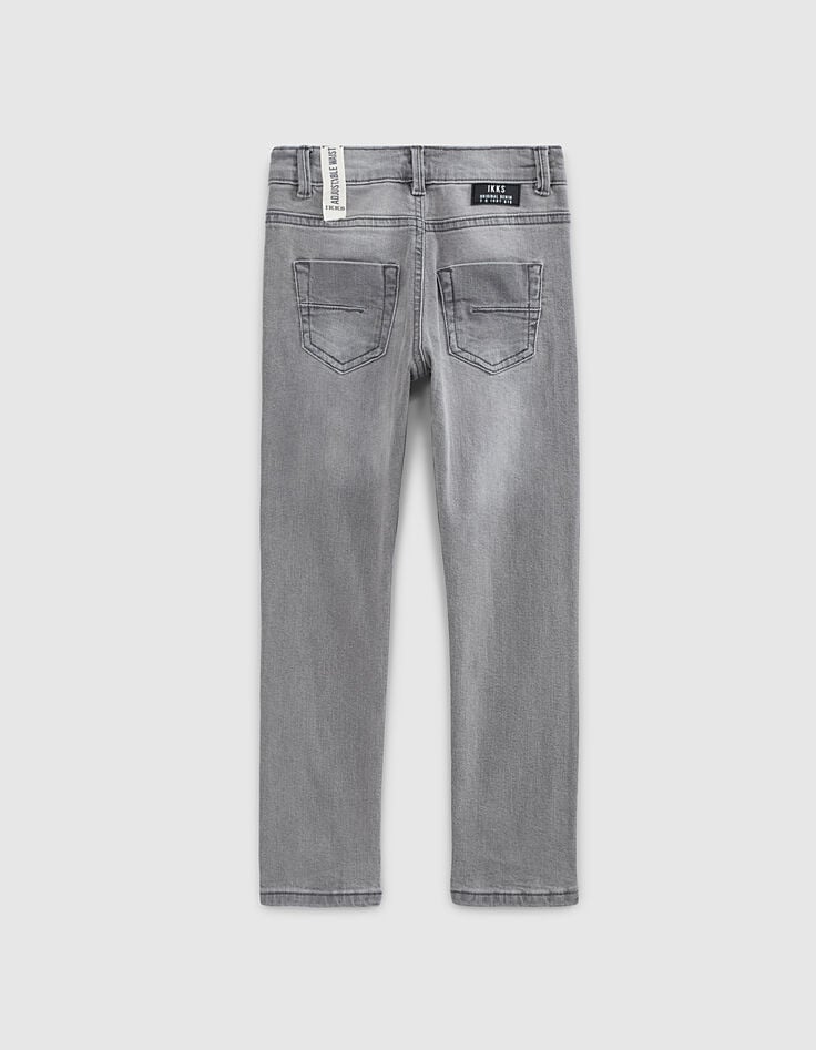 Ikks Jean Slim Gris Essentiel En Coton Bio Garçon