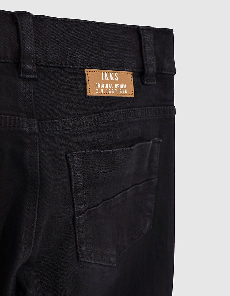 Ikks Jean Slim Noir Essentiel En Coton Bio Garçon