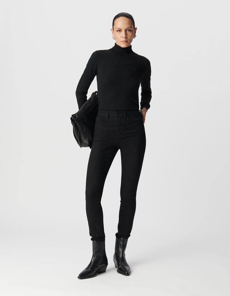ikks Jean slim noir sculpt up 7/8e Femme