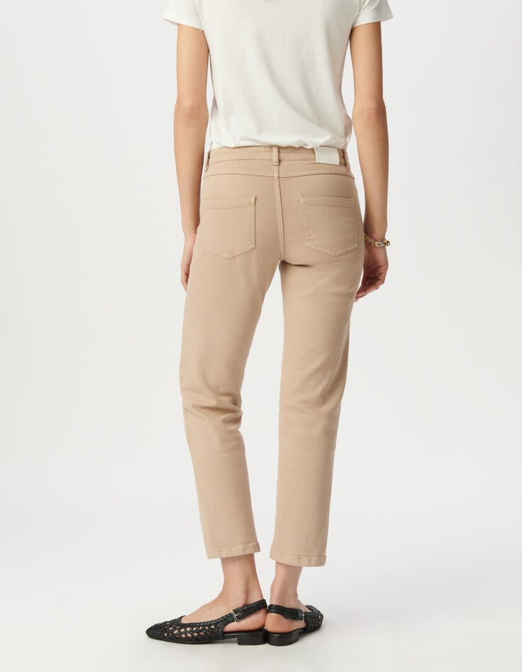 Ikks Jean Straight Beige Taille Haute