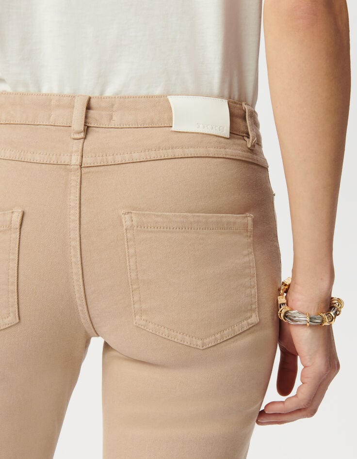 Ikks Jean Straight Beige Taille Haute