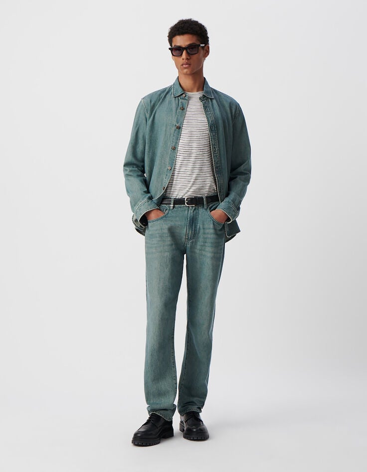 Ikks Jean STRAIGHT Bleu Gris Homme