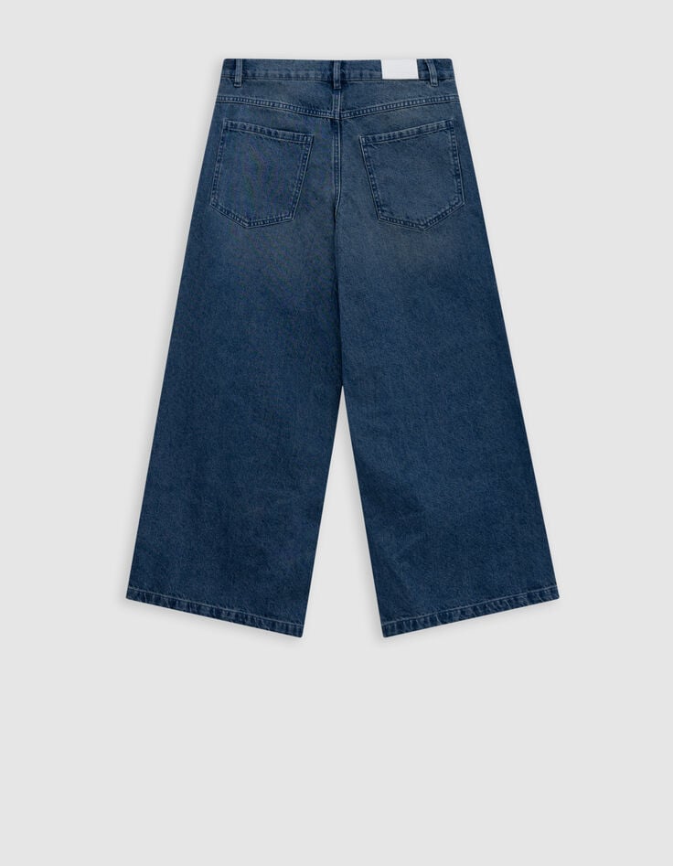 Ikks Jean Wide Leg Cropped Bleu Femme