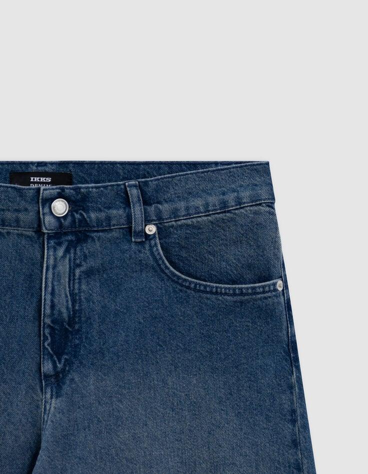 Ikks Jean Wide Leg Cropped Bleu Femme