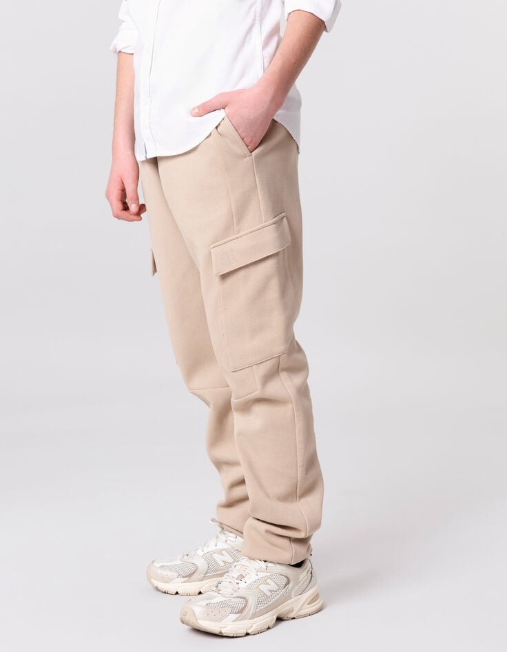 Ikks Jogging BATTLE Beige Molleton Piqué Garçon