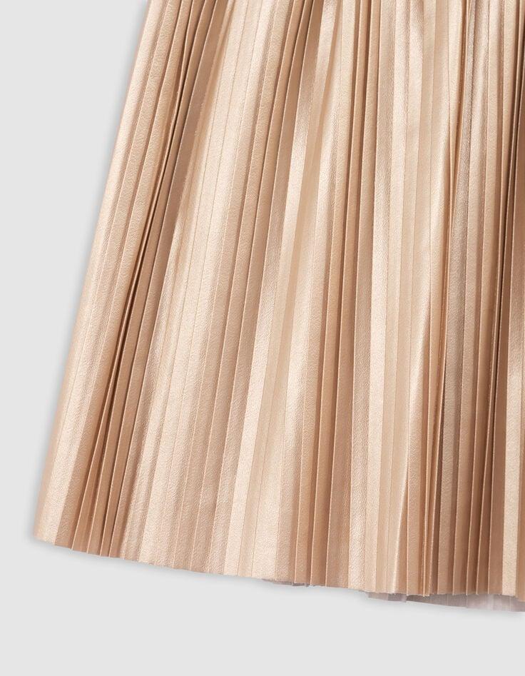 Ikks Jupe Courte Dorée Plissée Fille