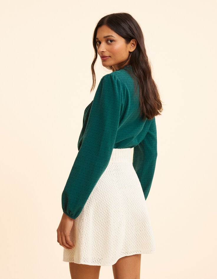 Ikks Jupe Courte écrue Dentelle I.Code