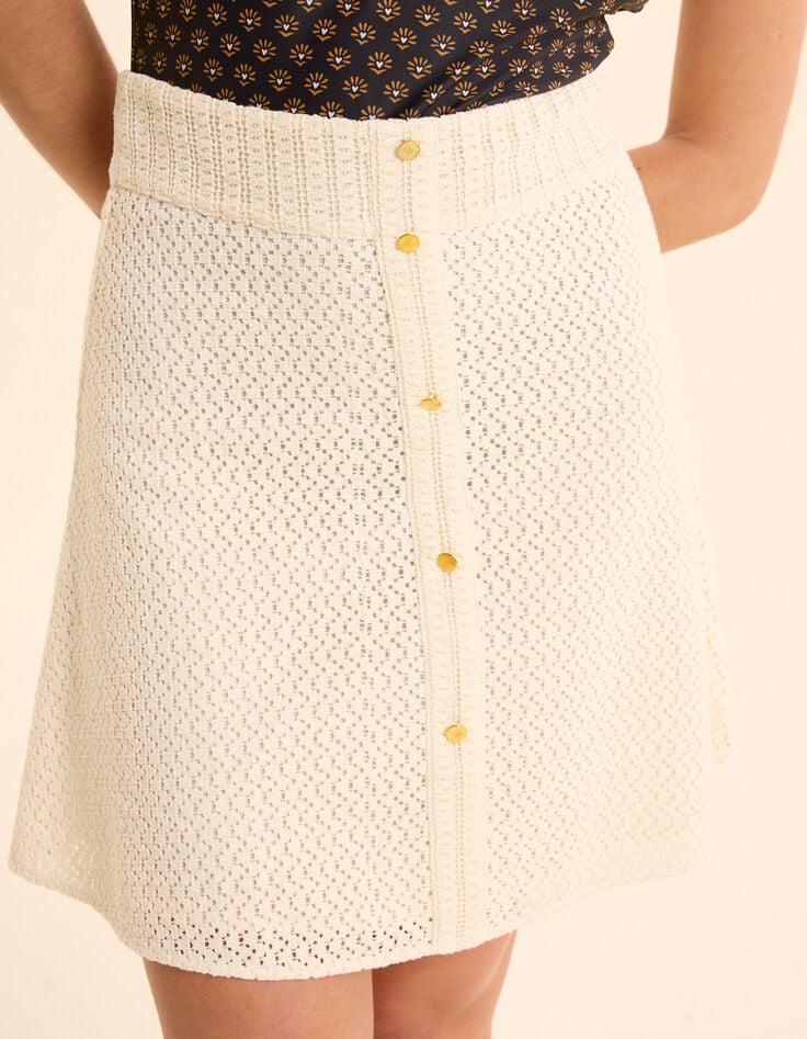 Ikks Jupe Courte écrue Dentelle I.Code