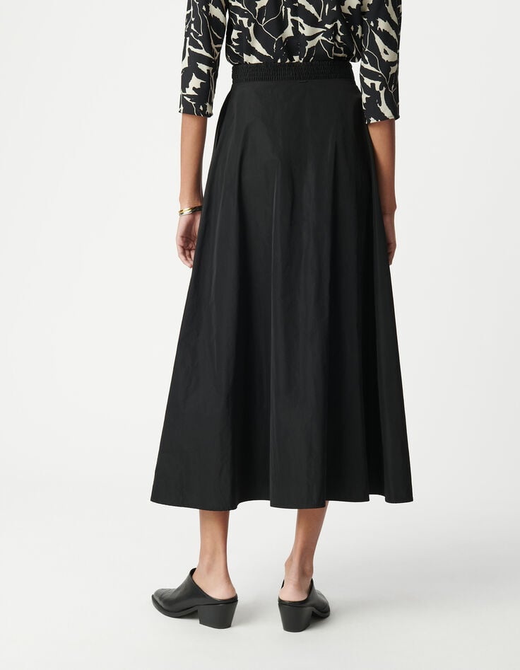 Ikks Jupe Longue Noire Trapèze Femme