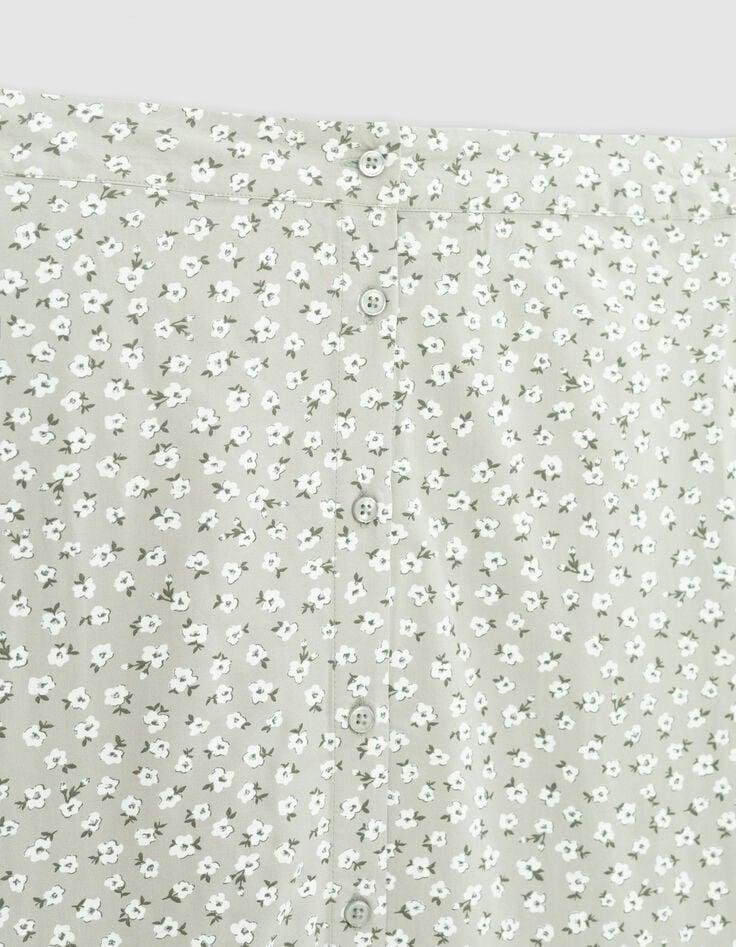 Ikks Jupe Longue Verte Imprimé Floral D'été Fille