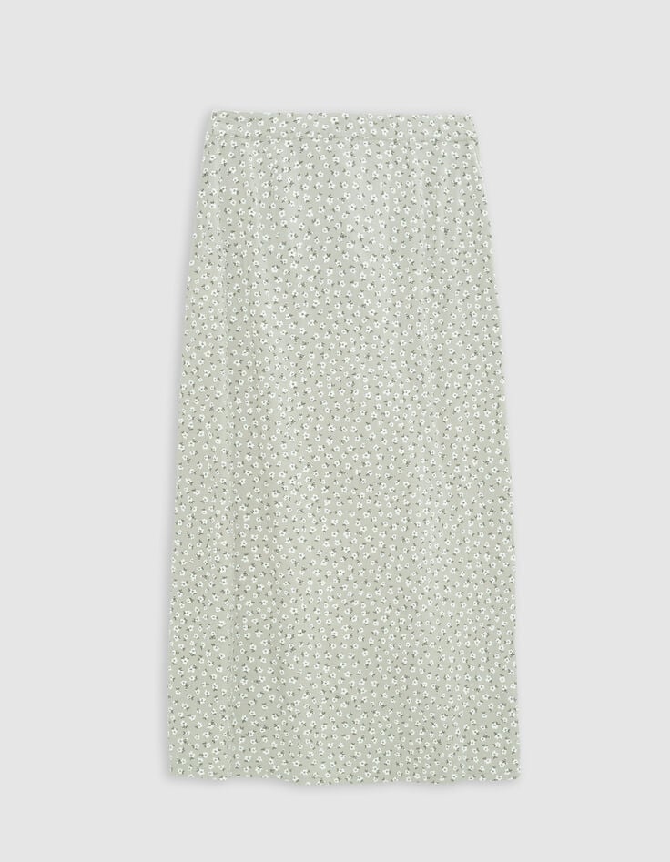 Ikks Jupe Longue Verte Imprimé Floral D'été Fille