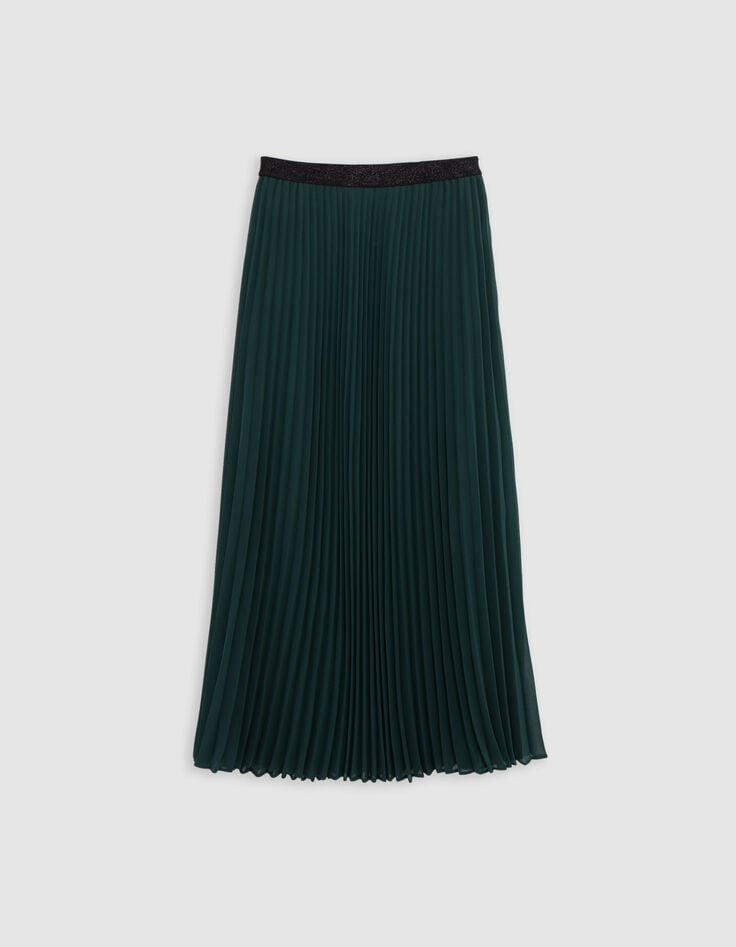 Ikks Jupe Longue Verte Plissée Fille