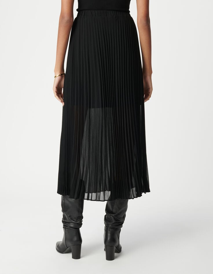 Ikks Jupe Noire Plissée Femme