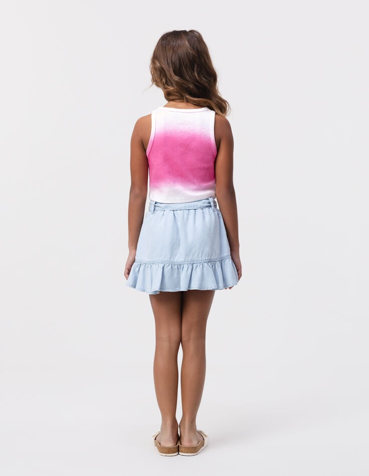 Ikks Jupe-short Bleue Effet Portefeuille Fille