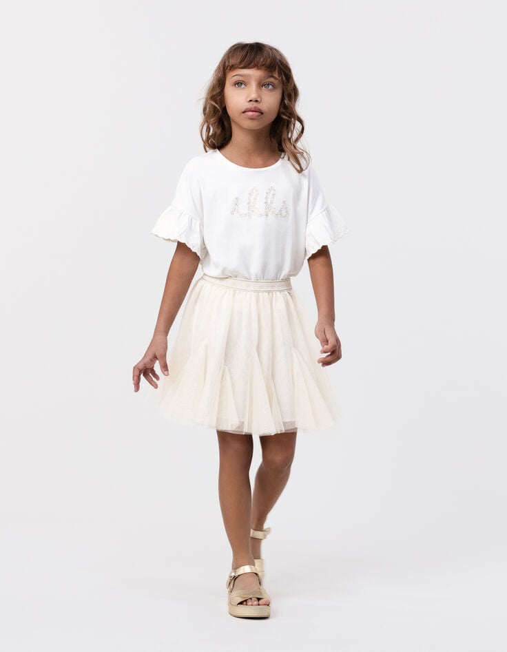Ikks Jupe-tutu écrue Pailletée Fille