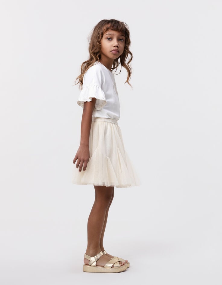 ikks Jupe-tutu écrue pailletée fille