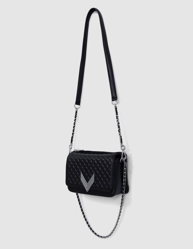 Ikks Le 111 DROUOT Noir Cuir Matelassé Femme