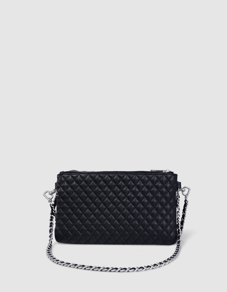 Ikks Le 111 DROUOT Noir Cuir Matelassé Femme
