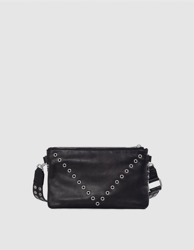 Ikks Le 111 ROCK Noir Cuir Détails Oeillets Femme